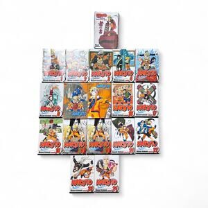 Naruto English Manga 1-12 16-20 22-24 Official Character Data 18 Count Book Lot